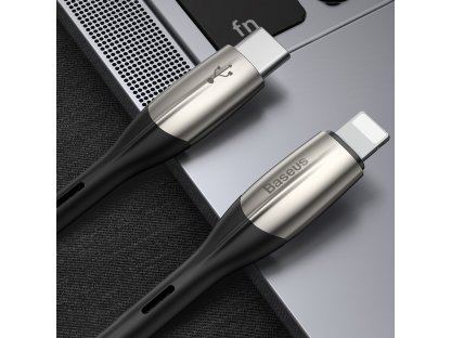Horizontální datový kabel Type-C k iP PD 18W 1m - černý