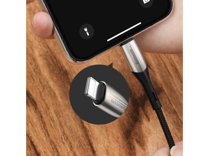 Horizontální datový kabel Type-C k iP PD 18W 1m - černý