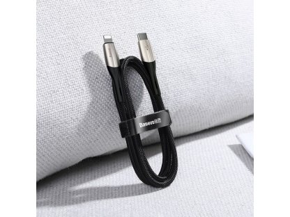 Horizontální datový kabel Type-C k iP PD 18W 1m - černý