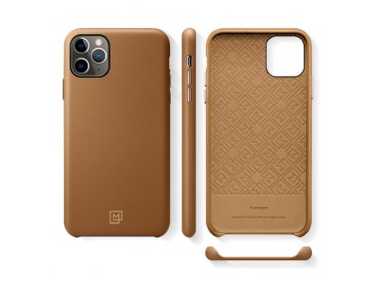 iPhone 11 Pro Max Pouzdro Spigen La Manon Câlin Easy Leather Grip - Camel Brown