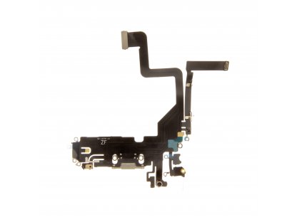 Flex Kabel vč. Dobíjecího Konektoru pro iPhone 14 Pro - stříbrný