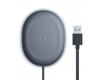 Jelly 15 W bezdrátová nabíječka Qi pro sluchátka + kabel USB - USB-C černá (WXGD-01)