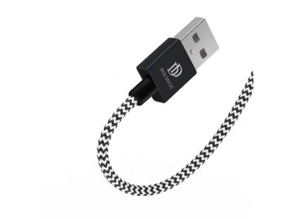 K-ONE Series nylonový kabel USB / Lightning 2.1A 2M černý