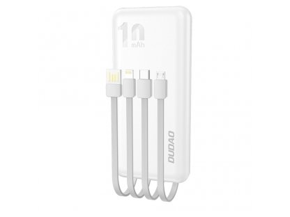 K6Pro univerzální powerbanka 10000mAh s USB kabelem, USB-C, Lightning bílá (K6Pro-white)
