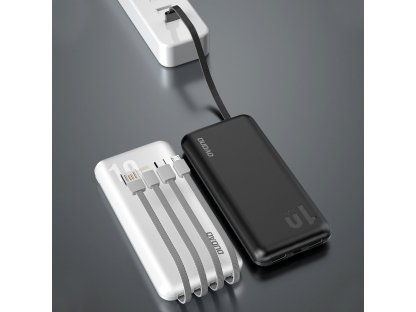 K6Pro univerzální powerbanka 10000mAh s USB kabelem, USB-C, Lightning bílá (K6Pro-white)