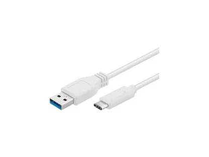 Kabel USB-C 3.1 - USB 3.0 1m - bílý