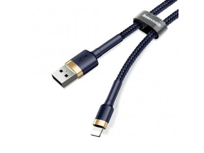 Kabel USB Cafule pro iPhone Lightning 8-pin 1,5A 2 metry modro/zlatý CALKLF-CV3