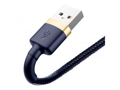 Kabel USB Cafule pro iPhone Lightning 8-pin 1,5A 2 metry modro/zlatý CALKLF-CV3