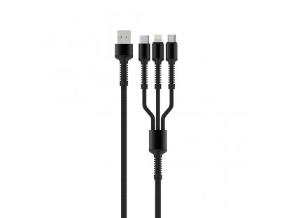 Kabel USB LC93 3v1 (Micro USB, Typ-C, Lightning)