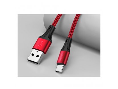 Kabel USB - USB typ C 3 A 0,2 m červený (S-0230N1)