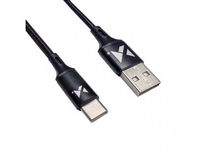 Kabel USB - USB typu C 2,4A 1 m černý (WUC-C1B)