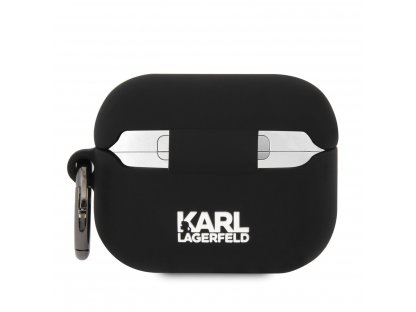 Silikonové Pouzdro Karl Lagerfeld 3D Logo NFT Karl and Choupette pro AirPods Pro - černé
