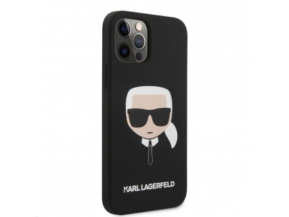 Karl Lagerfeld Head Silikonový Kryt pro iPhone 12/12 Pro 6.1 Black