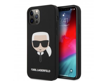 Karl Lagerfeld Head Silikonový Kryt pro iPhone 12/12 Pro 6.1 Black