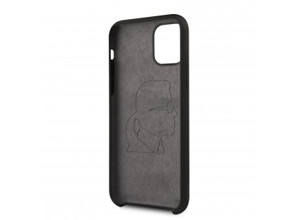 Silikonový Kryt Karl Lagerfeld Iconic pro iPhone 11 - černý