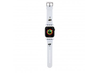 Karl Lagerfeld Karl and Choupette Head NFT Řemínek pro Apple Watch 42/44 White