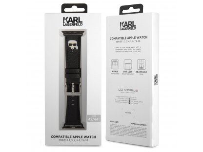 Karl Lagerfeld Karl Head PU Řemínek pro Apple Watch 38/40mm Black