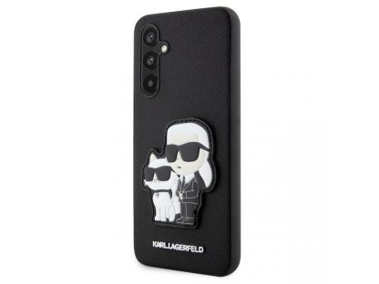 Karl Lagerfeld Saffiano Karl & Choupette Pevné pouzdro pro Samsung Galaxy A34 5G - černé