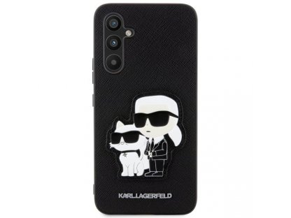 Karl Lagerfeld Saffiano Karl & Choupette Pevné pouzdro pro Samsung Galaxy A34 5G - černé