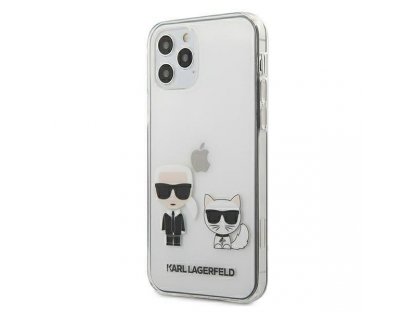 Karl Lagerfeld zadní kryt pro iPhone 12/12 Pro 6,1" Transparentní Karl &amp; Choupette