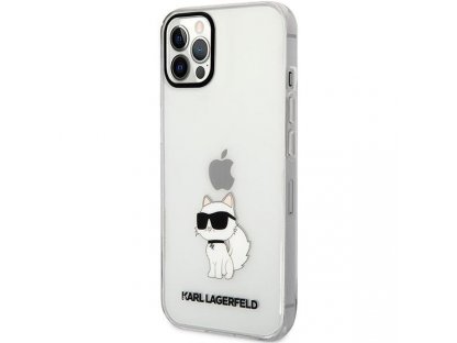 Karl Lagerfeld Pevný obal Ikonik Choupette pro iPhone 12 / 12 Pro 6,1" - průhledný 