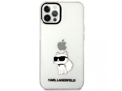 Karl Lagerfeld Pevný obal Ikonik Choupette pro iPhone 12 / 12 Pro 6,1" - průhledný 