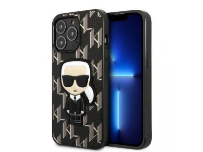 Monogram Ikonik Patch Pevný kryt Karl Lagerfeld pro iPhone 13 Pro černo/černý 