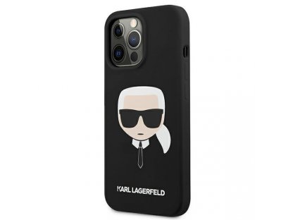 Karl Lagerfeld Silikonový pevný obal Karl`s Head pro iPhone 13 Pro / 13 6,1" - černé 