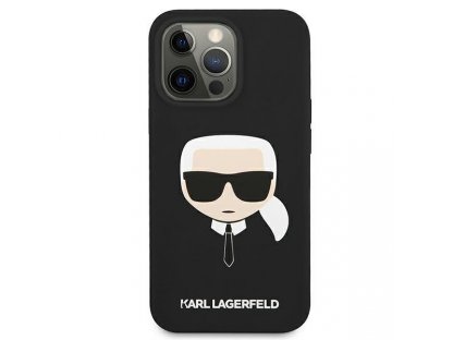 Karl Lagerfeld Silikonový pevný obal Karl`s Head pro iPhone 13 Pro / 13 6,1" - černé 