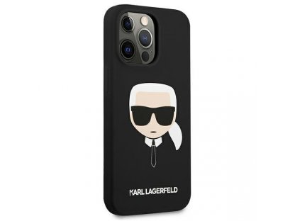 Karl Lagerfeld Silikonový pevný obal Karl`s Head pro iPhone 13 Pro / 13 6,1" - černé 