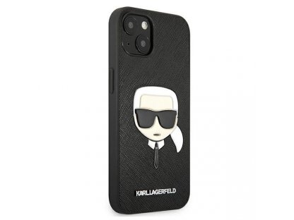 Karl Lagerfeld zadní kryt pro iPhone 13 mini 5,4" černý Saffiano Ikonik Karl`s Head