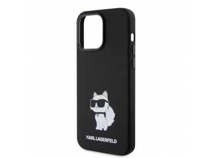 Kryt Karl Lagerfeld Liquid Silicone Choupette NFT pro iPhone 15 Pro Max - černý