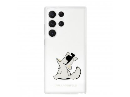 Zadní Kryt Karl Lagerfeld PC/TPU Choupette Eat pro Samsung Galaxy S23 Ultra - transparentní