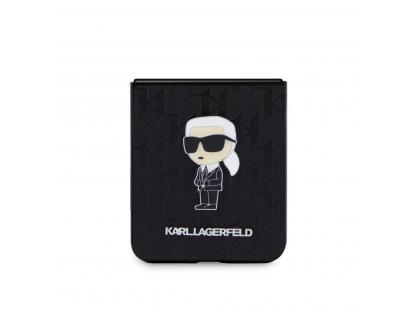 Kryt Karl Lagerfeld PU Saffiano Monogram Ikonik NFT pro Samsung Galaxy Z Flip 5 - černý