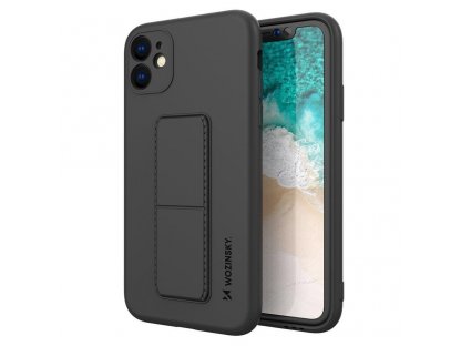 Kickstand Case flexibilní silikonový zadní kryt se stojánkem pro Samsung Galaxy A52 5G / A52 4G černý