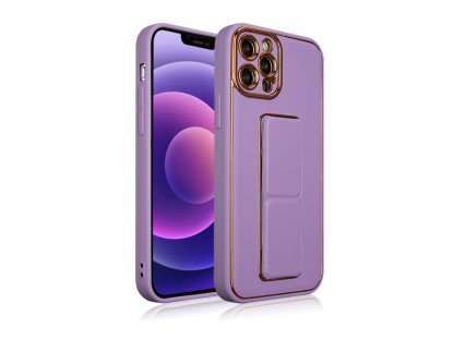 Kickstand zadní kryt pro iPhone 12 Pro se stojánkem fialový