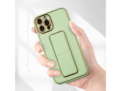 Kickstand zadní kryt pro iPhone 12 Pro se stojánkem fialový