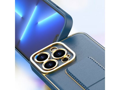 Kickstand zadní kryt pro iPhone 12 Pro se stojánkem fialový