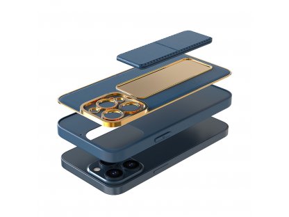 Kickstand zadní kryt pro iPhone 12 Pro se stojánkem fialový