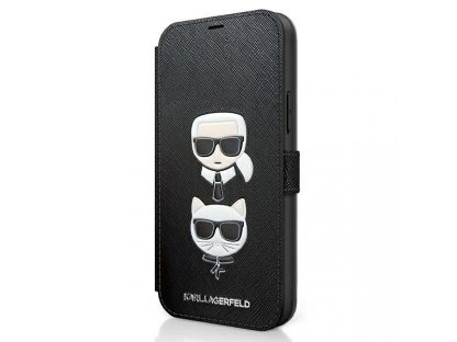 KLFLBKP12SSAKICKCBK iPhone 12 mini 5,4" black/black kniha Saffiano Karl & Choupette