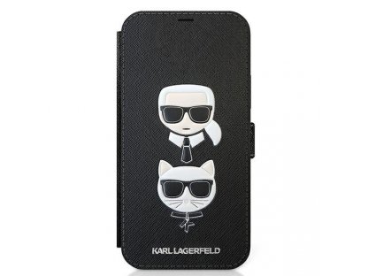 KLFLBKP12SSAKICKCBK iPhone 12 mini 5,4" black/black kniha Saffiano Karl & Choupette