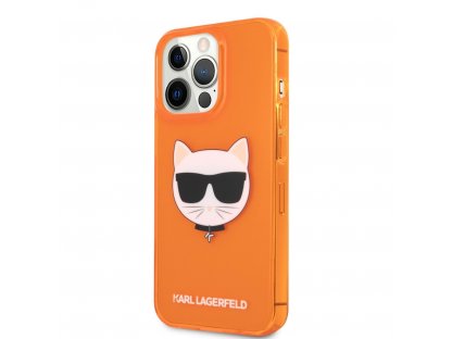 KLHCP13LCHTRO TPU Choupette Head Kryt pro iPhone 13 Pro - Fluo Orange