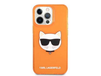 KLHCP13LCHTRO TPU Choupette Head Kryt pro iPhone 13 Pro - Fluo Orange