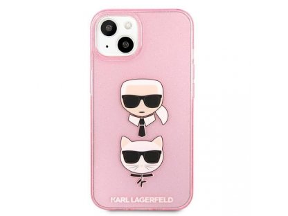 KLHCP13SKCTUGLP Pouzdro pro iPhone 13 mini - 5,4" růžové Glitter Karl`s & Choupette