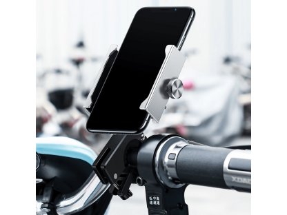 Knight kovový držák pro telefon na cyklistické kolo nebo motorku stříbrný (CRJBZ-0S)