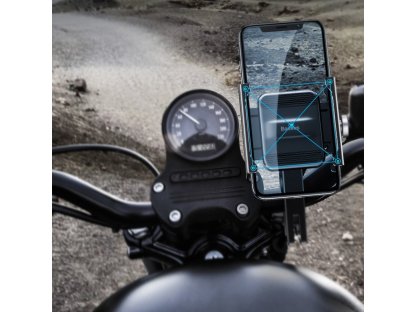 Knight kovový držák pro telefon na cyklistické kolo nebo motorku stříbrný (CRJBZ-0S)