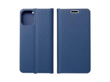 Knížkové pouzdro LUNA Carbon pro HUAWEI P30 Pro modré