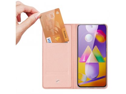 Knížkové pouzdro Skin Pro pro Samsung Galaxy M31s růžové