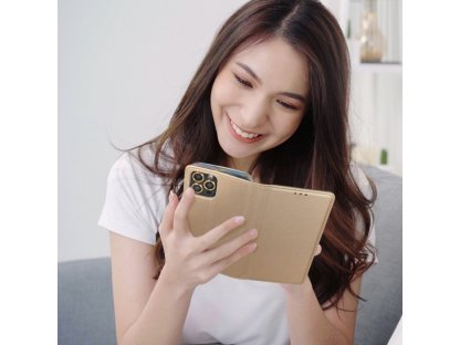 Knížkové pouzdro Smart Case pro Xiaomi Redmi Note 10 zlaté