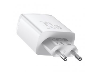 Kompaktní rychlonabíječka 2x USB / USB typu C 30W 3A Power Delivery Quick Charge bílá (CCXJ-E02)